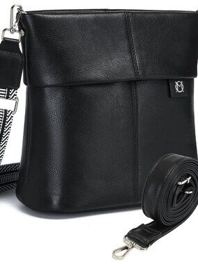 Crossbody Purses for Women, Cross Body Bags with 2 Straps Leather Shoulder Bag T